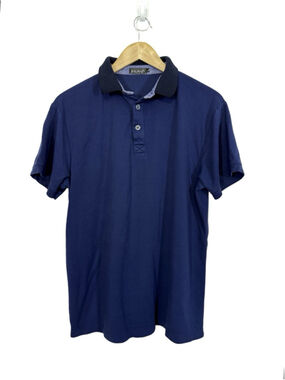 Balmain Paris Vintage Polo Shirt Men’s large Blue Logo Luxury Preppy Sporty